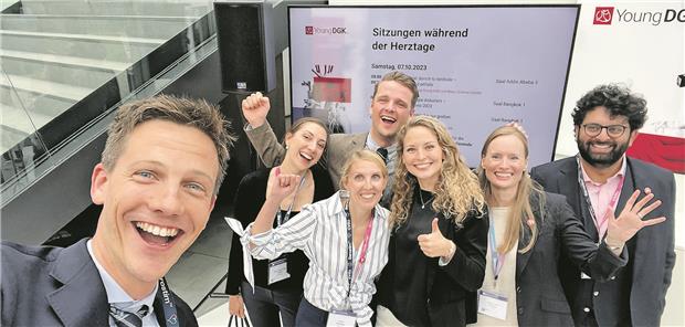 Young DGK bei den Herztagen Große Freude am Young-DGK-Stand, der beliebter Anlaufpunkt nicht nur für Young Cardiologists war.